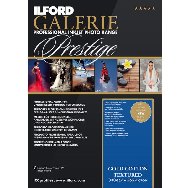 Prestige Gold Cotton Textured 8.5x11" (25 sheets)